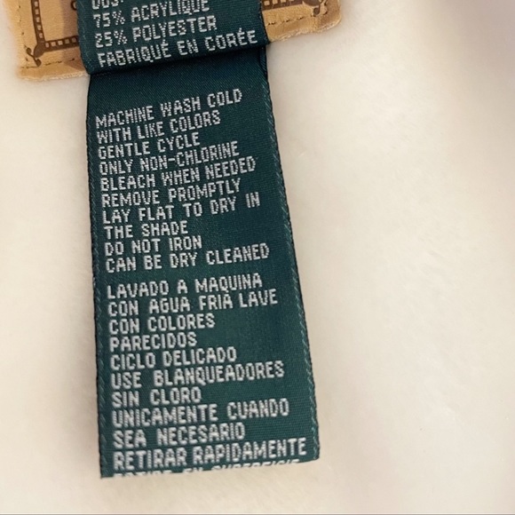 Vintage Lauren Ralph Lauren Vegan Suede Vest Petite S Cream Faux Fur Collar - Picture 9 of 11